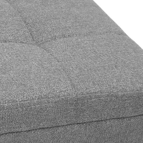 MoNiBloom Upholstered Tufted Linen Stool Lift Top Storage Ottoman Bench